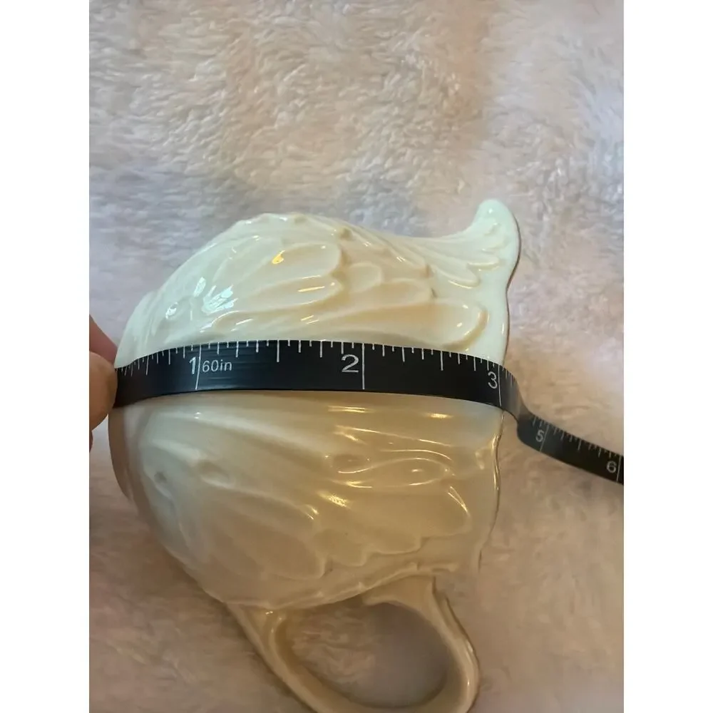 Lenox Cream Gold Trim Creamer Pitcher Leaf Pattern Fine China Made in USA VTG